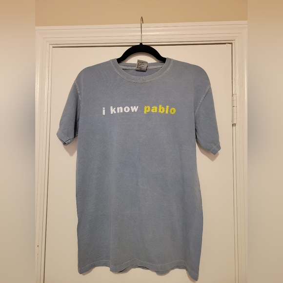 Comfort Colors Blue and Yellow Short Sleeve Tee - Picture 1 of 4